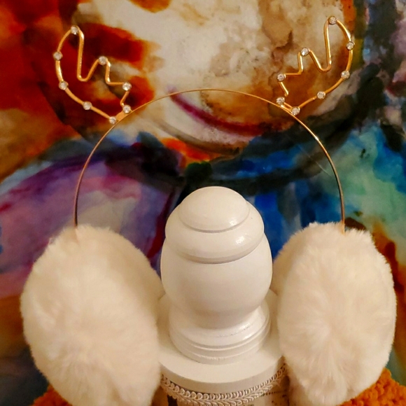 INC Crysyal Accent Antler Ear Muffs main image 3